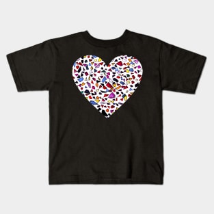 Mosaic white loveheart Kids T-Shirt